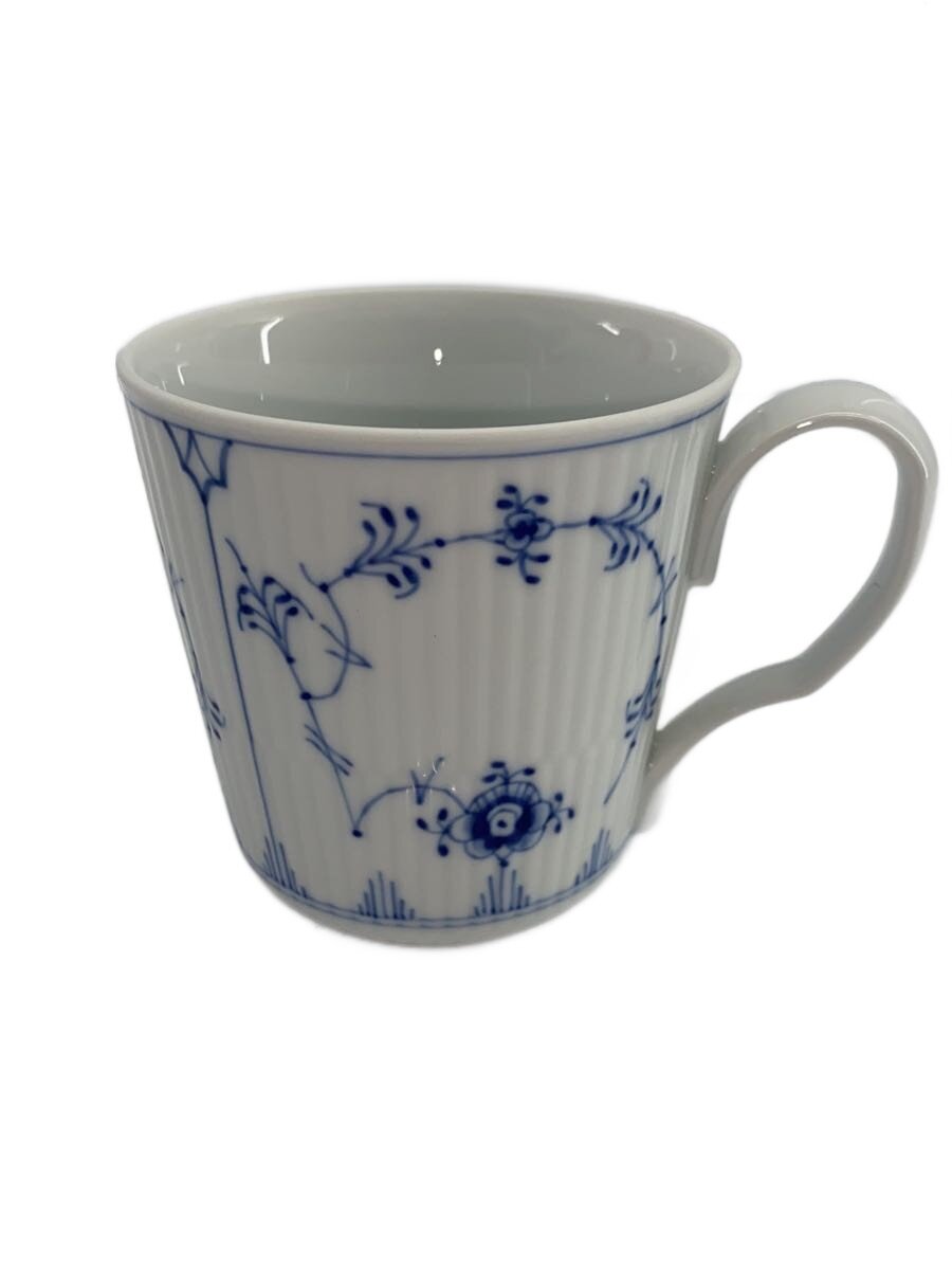 【中古】ROYAL COPENHAGEN◆ブルーフルーテッドプレインハイハンドルマグ【キッチン用品】