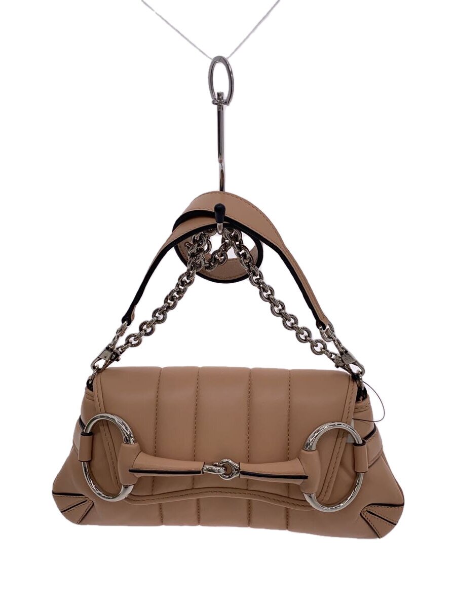 【中古】GUCCI◆ショルダーバッグ/なめし革/さくら色/無地/764339【御徒面子】