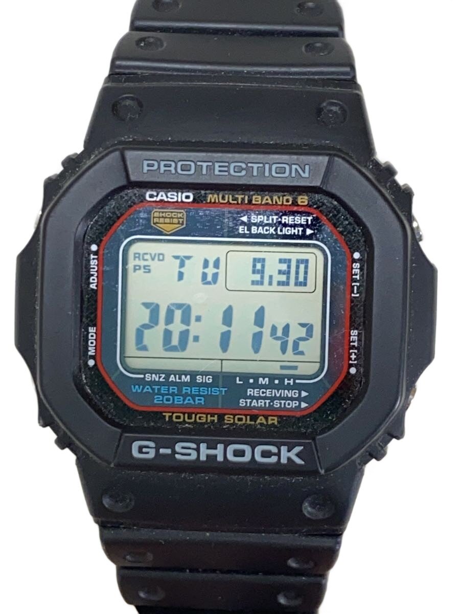 【中古】CASIO◆ソーラーウオッチ・G-SHOCK/デジタル/BLK【服飾雑貨他】