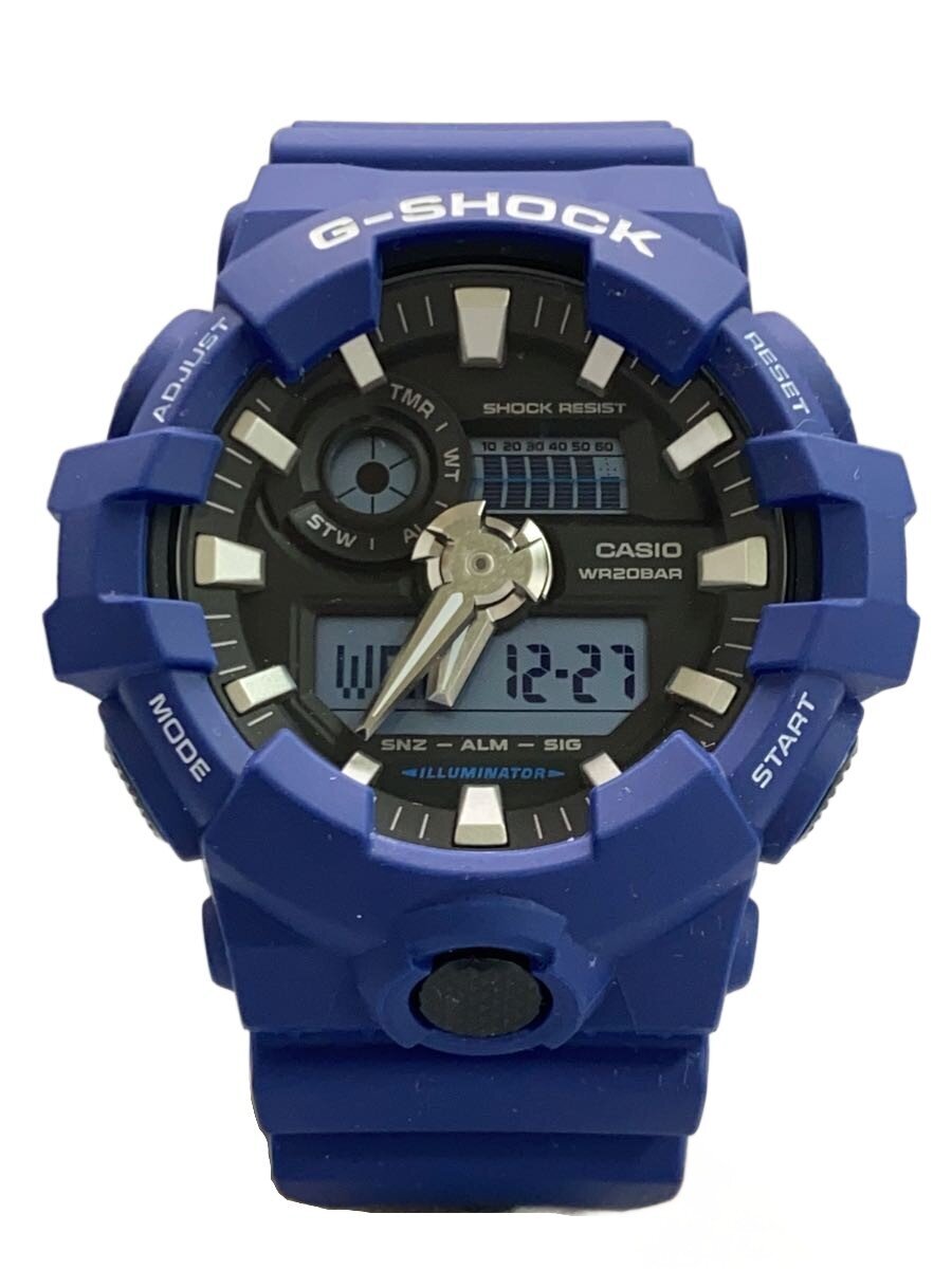 【中古】CASIO◆ANALOG-DIGITAL/石英ウオッチ・G-SHOCK/デジアナ/BLK/BLU【服飾雑貨他】