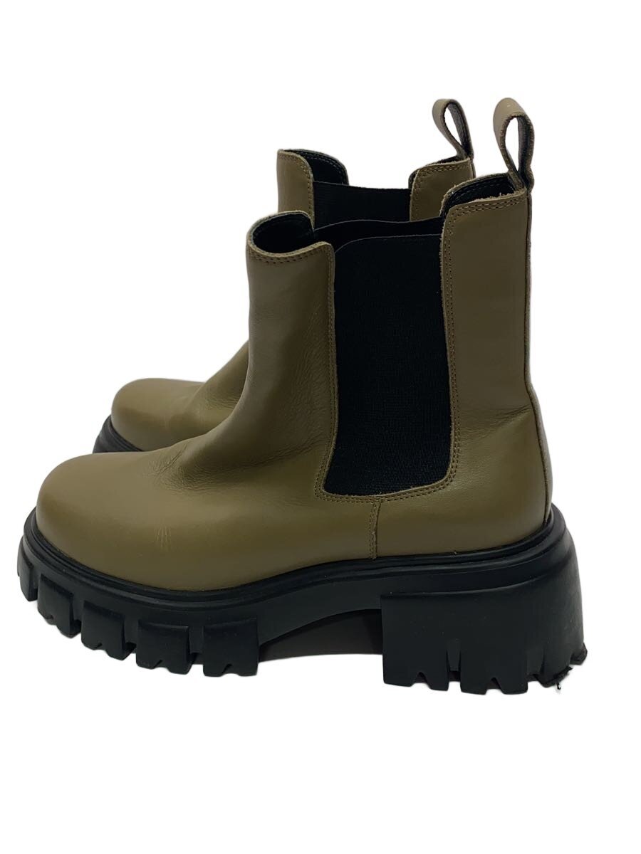 【中古】STACCATO◆サイドゴアブーツ/24.5糎/BEG/350FA124-4080【シューズ】