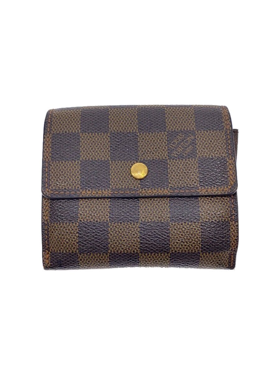 【中古】LOUIS VUITTON◆ポルト・モネ・ビエ・カルト・クレディ_モノグラム・キャンバス_BRW/PVC/BRW/レディース【服飾雑貨他】