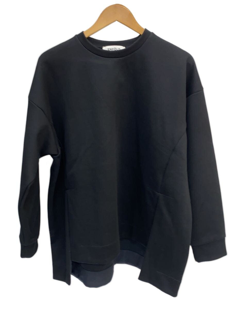 【中古】ENFOLD◆2025SS/SQUARE BOX PULLOVER/汗水/38/BLK/300IS280-0801【レディース御召しもの】