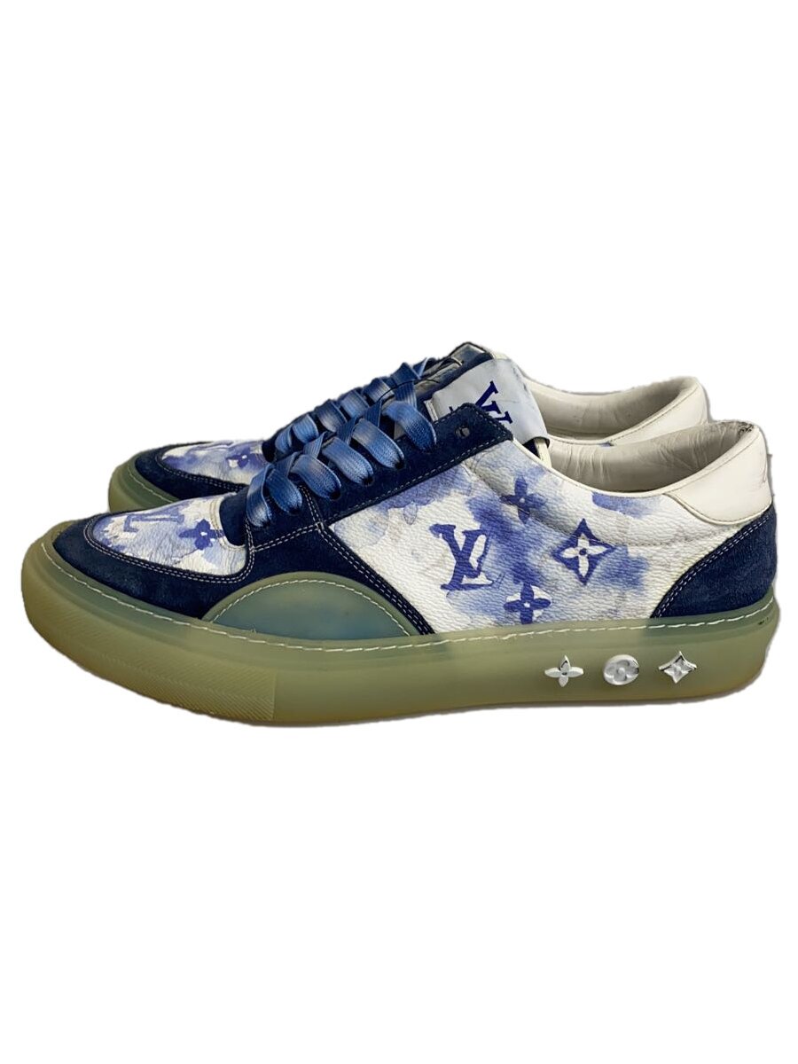 【中古】LOUIS VUITTON◆LVオリ伝達ルート スニーカー/UK7/NVY/PVC/ヨゴレ有・気魂色変わり有【シューズ】