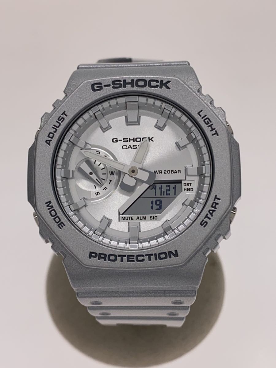 【中古】CASIO◆石英ウオッチ_G-SHOCK/デジアナ/SLV/SLV【服飾雑貨他】