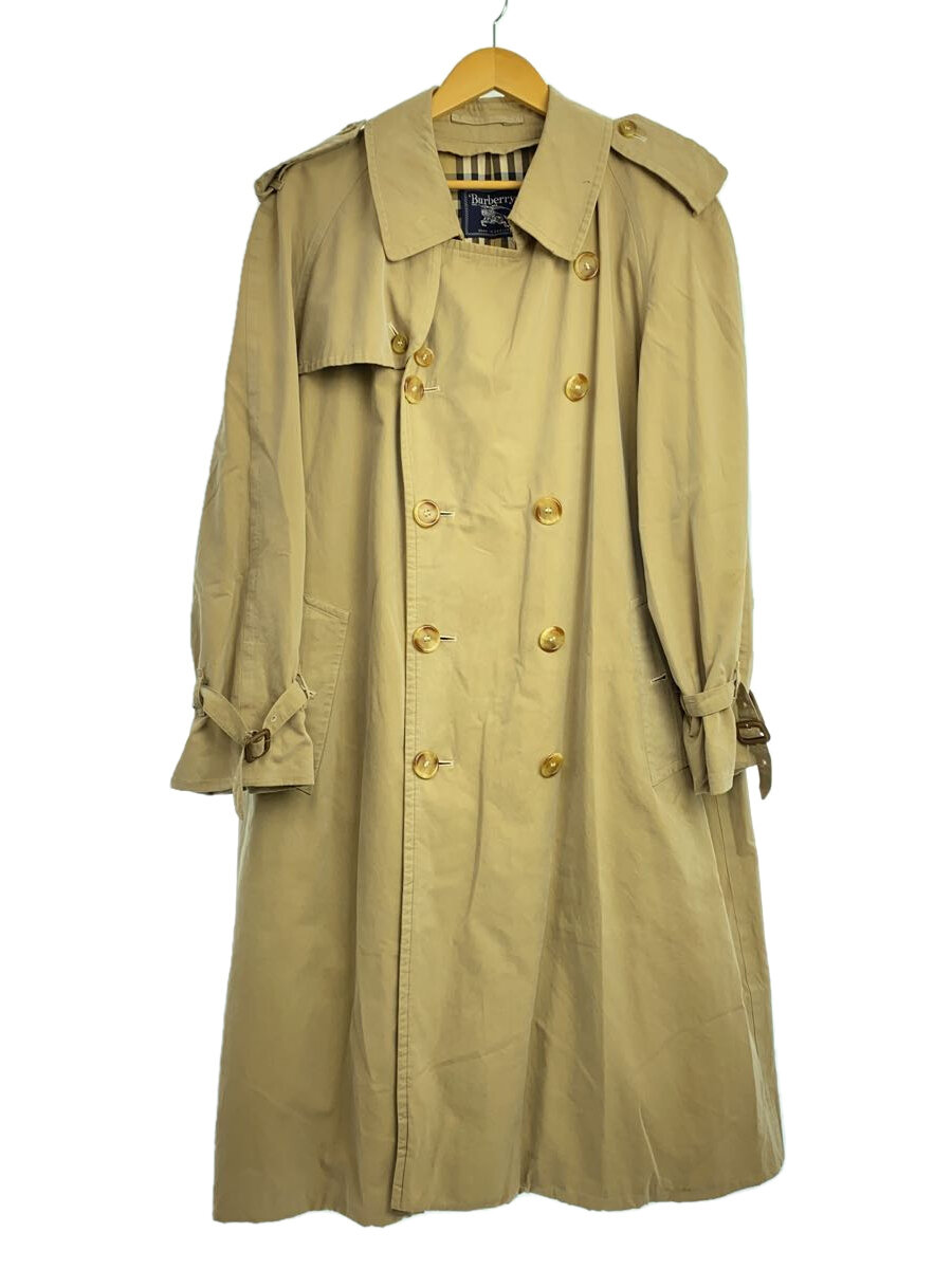 【中古】BURBERRYS◆トレンチコート/綿織物/CML/70-80s/裏地ノバチェック/ロング厚地の外套/ロングトレンチコート//【メンズウェア】