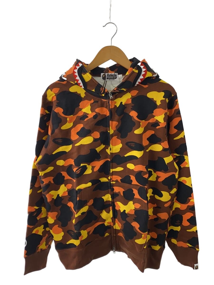 【中古】A BATHING APE◆ジップパーカー/L/綿織物/BRW/001ZPL801007M【メンズウェア】
