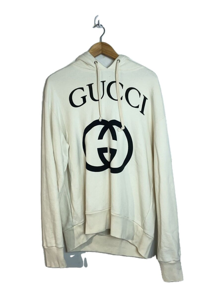 【中古】GUCCI◆パーカー/M/綿織物/CRM/475374-X3Q25【メンズウェア】