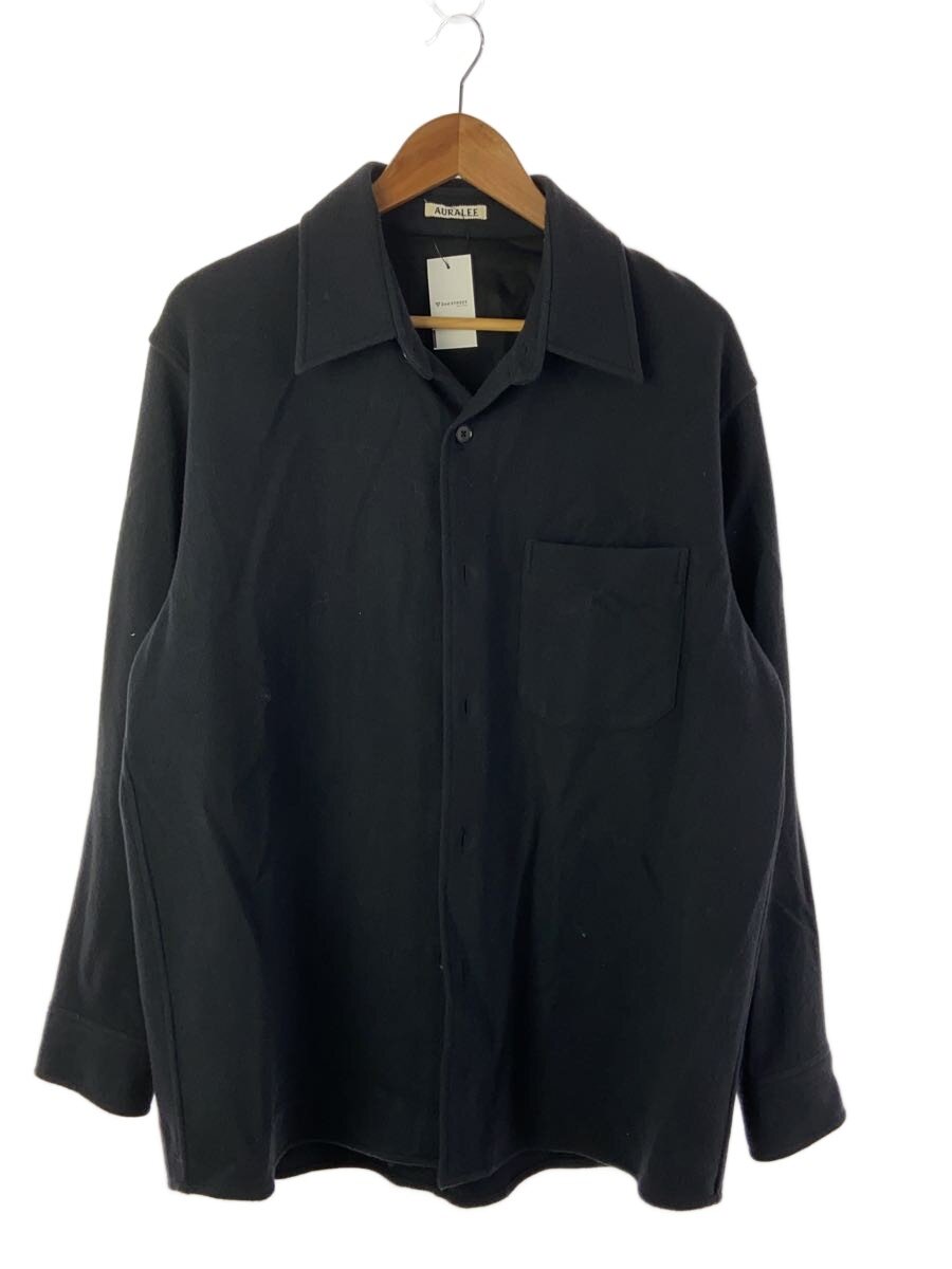 【中古】AURALEE◆長袖シャツ/3/ウール/NVY/A24AS01KF【メンズウェア】|2nd STREET 店