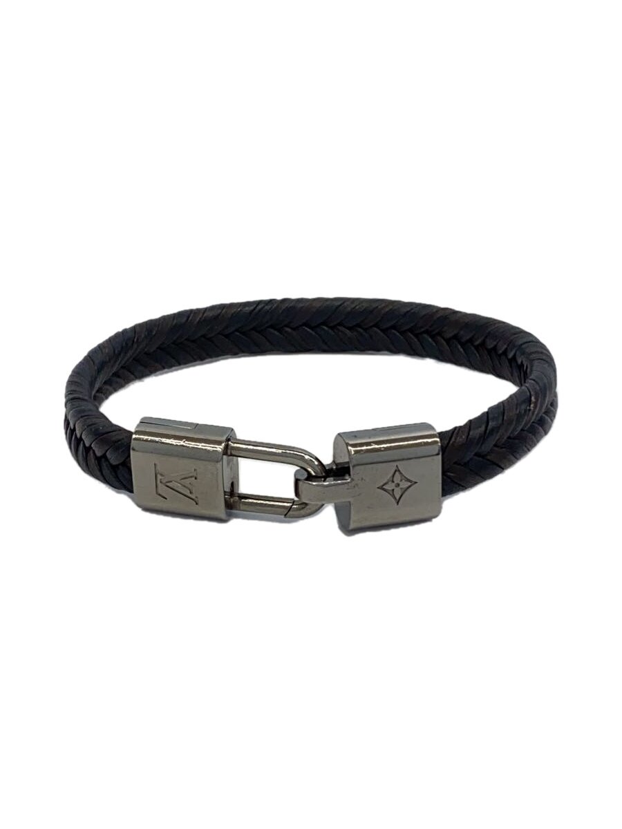 【中古】LOUIS VUITTON◆腕輪/なめし革/BLK/メンズ/M8000【服飾雑貨他】