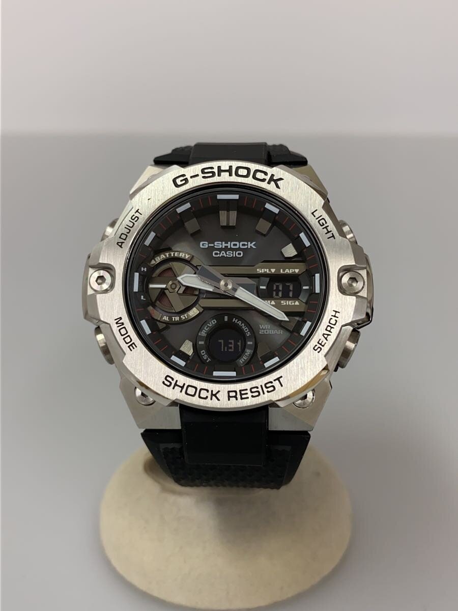【中古】CASIO◆ソーラーウオッチ_G-SHOCK/アナログ/BLK/BLK【服飾雑貨他】