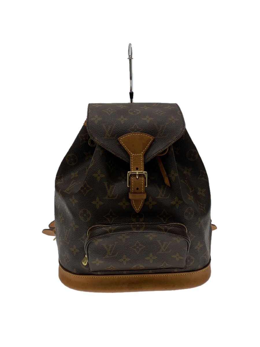 【中古】LOUIS VUITTON◆1)ミニ・モン掏摸_モノグラム・帆布/PVC/BRW【御徒面子】