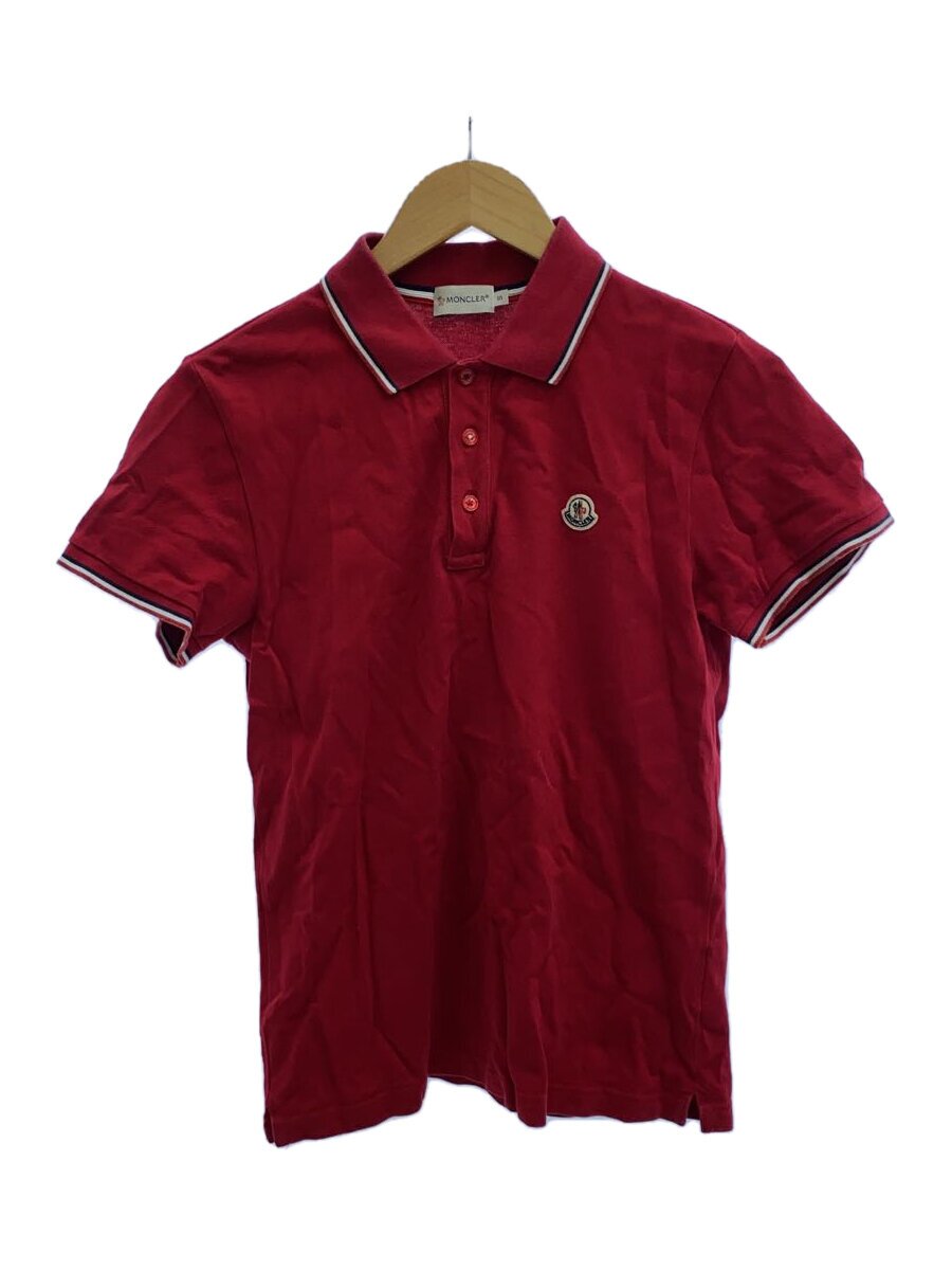 【中古】MONCLER◆スポーツシャツ/S/--/RED/無地//【メンズウェア】