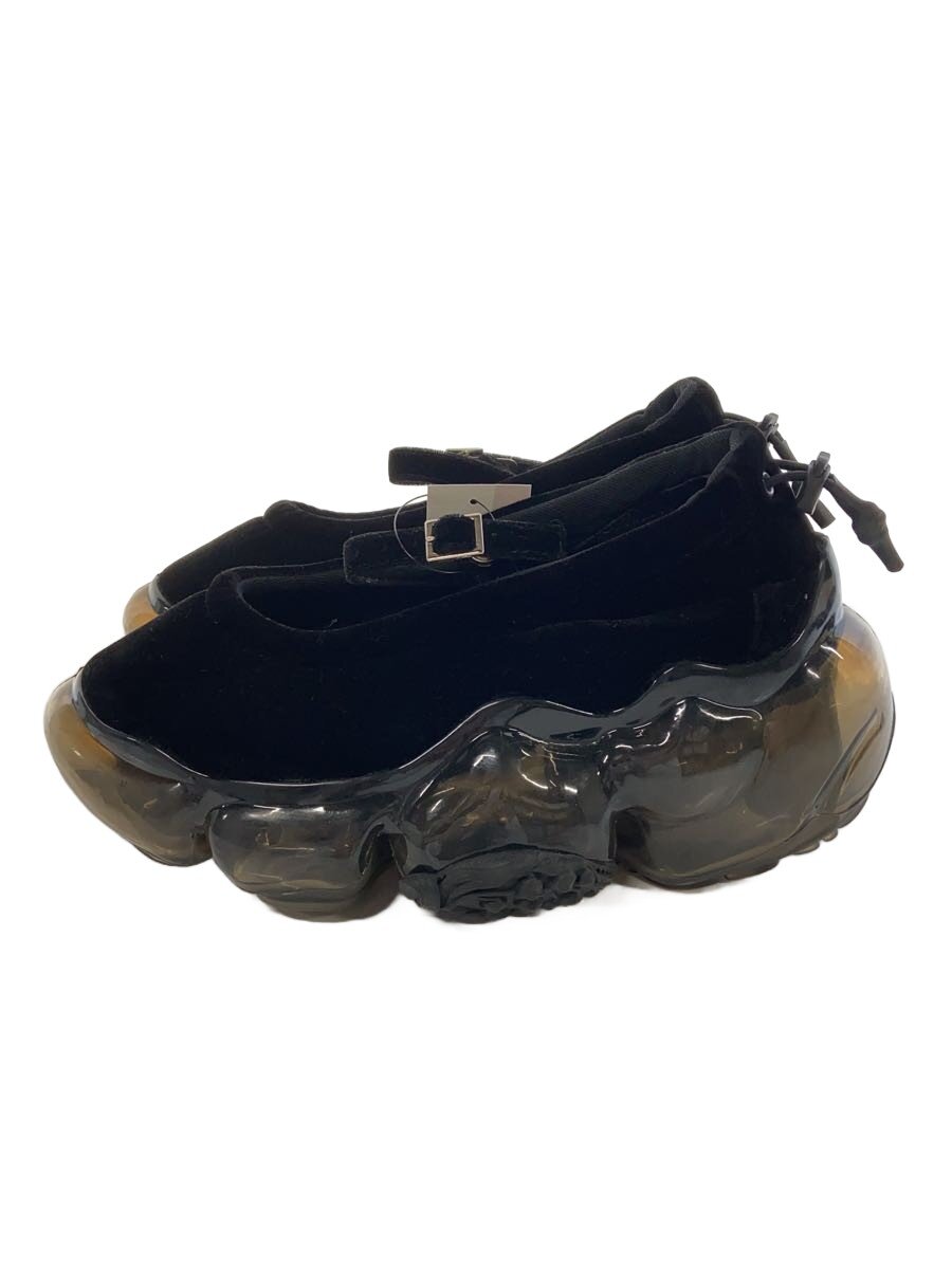 【中古】grounds◆シューズ/24糎/黒いこと/天鵞絨/moopie pumps black velvet【シューズ】