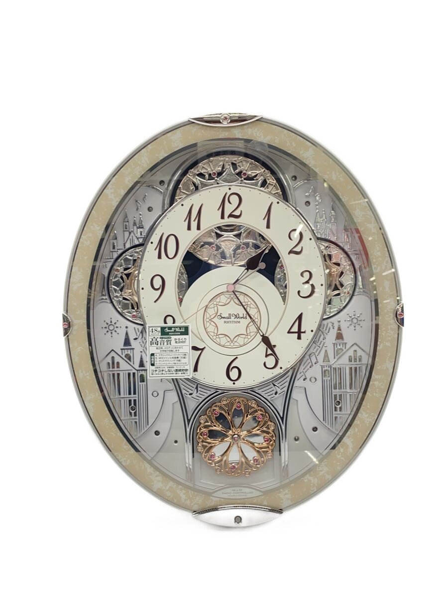 【中古】RHYTHM◆時辰儀/WHT/8MN407RH【室内装飾小物・日用雑貨】