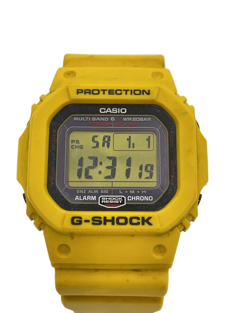 【中古】CASIO◆ソーラー腕時計・G-SHOCK/デジタル/YLW/YLW【服飾雑貨他】｜2ｎｄ STREET 店 16,542円