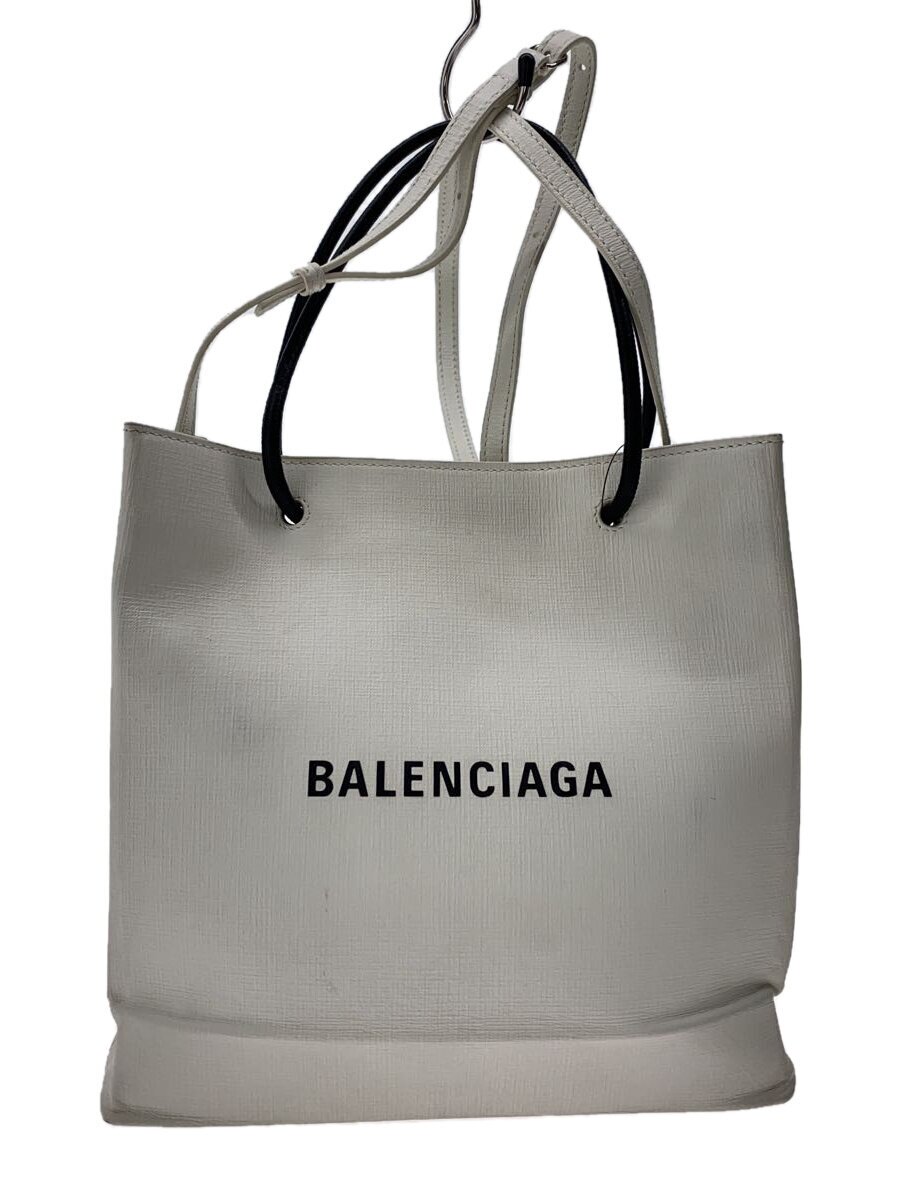 【中古】BALENCIAGA◆ショルダーバッグ/--/WHT/無地/568813・9000//【御徒面子】