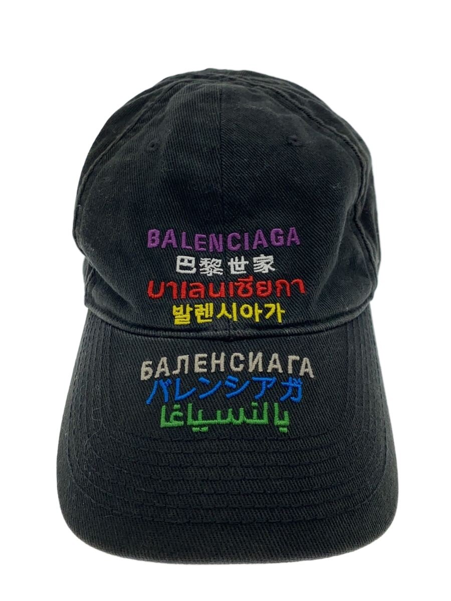 【中古】BALENCIAGA◆旗がしら/L/綿織物/BLK/メンズ/ランゲージズ/ANGUAGES【服飾雑貨他】