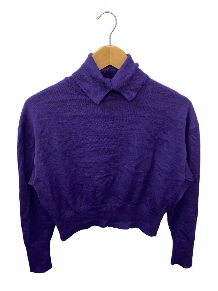 【中古】AUBRIOT◆編み物・スウェーター(薄っぺら)/2/羊毛/PUP/無地【レディースお召しもの】