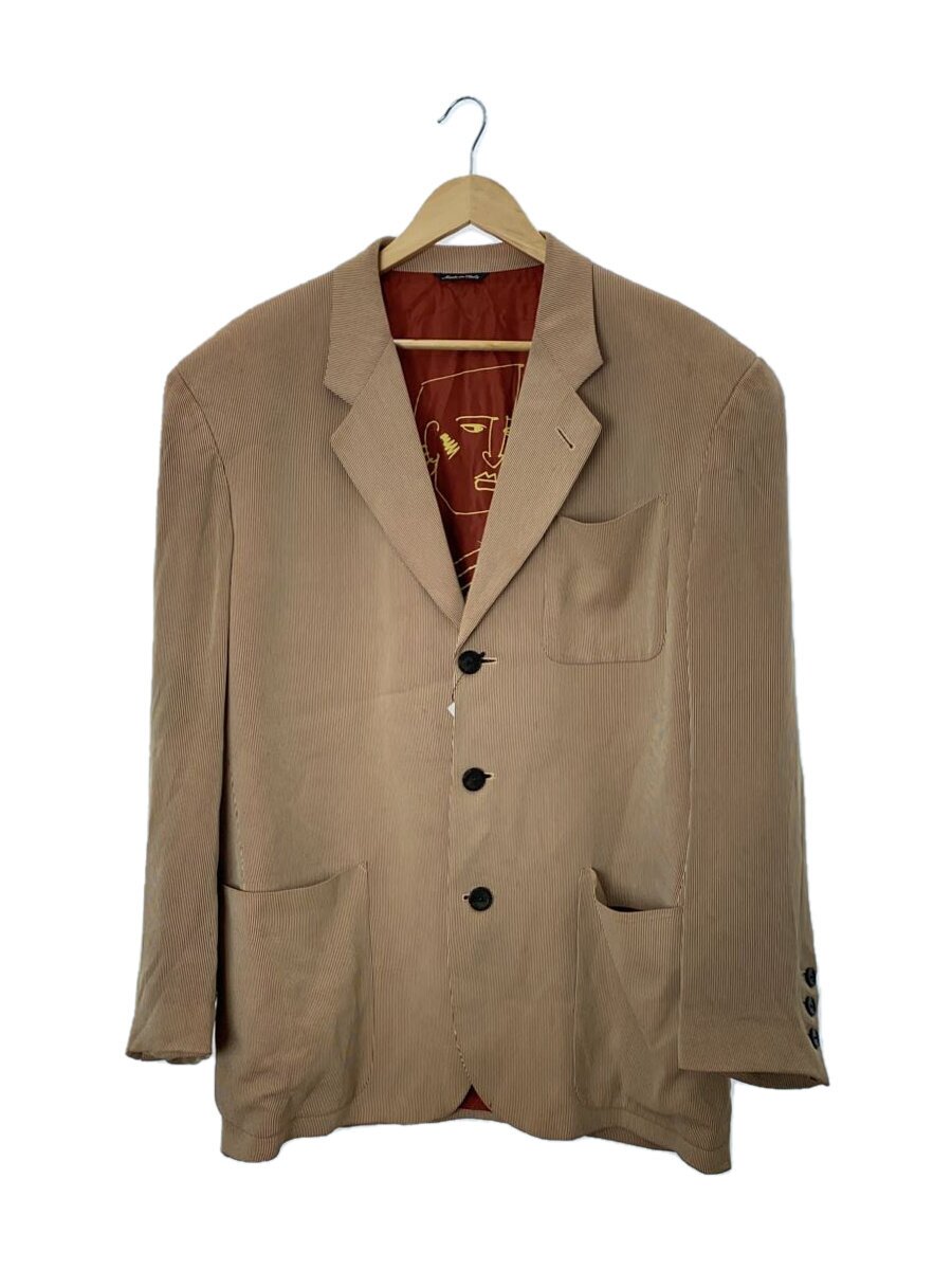 【中古】Jean Paul GAULTIER CLASSIQUE◆90s/3Bテーラードジャケット/50/--/BEG/縞模様【メンズウェア】