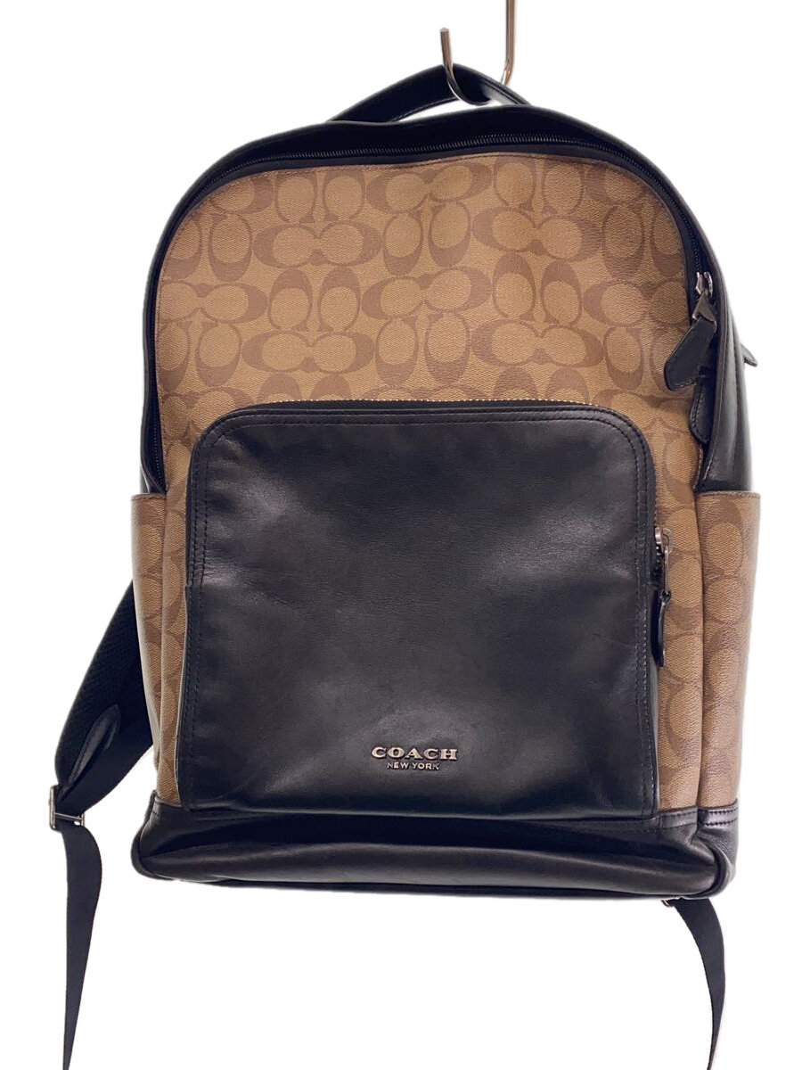 【中古】COACH◆グラハム/背嚢/--/BEG/総柄/A0921-F38755【御徒面子】