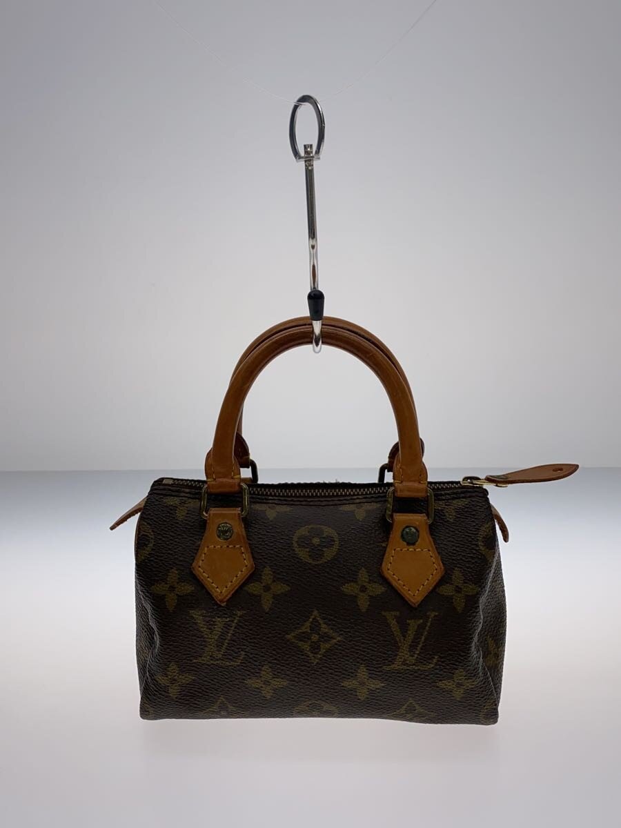 【中古】LOUIS VUITTON◆ミニ・スピーディ_モノグラム・帆布/PVC/BRW//【御徒面子】