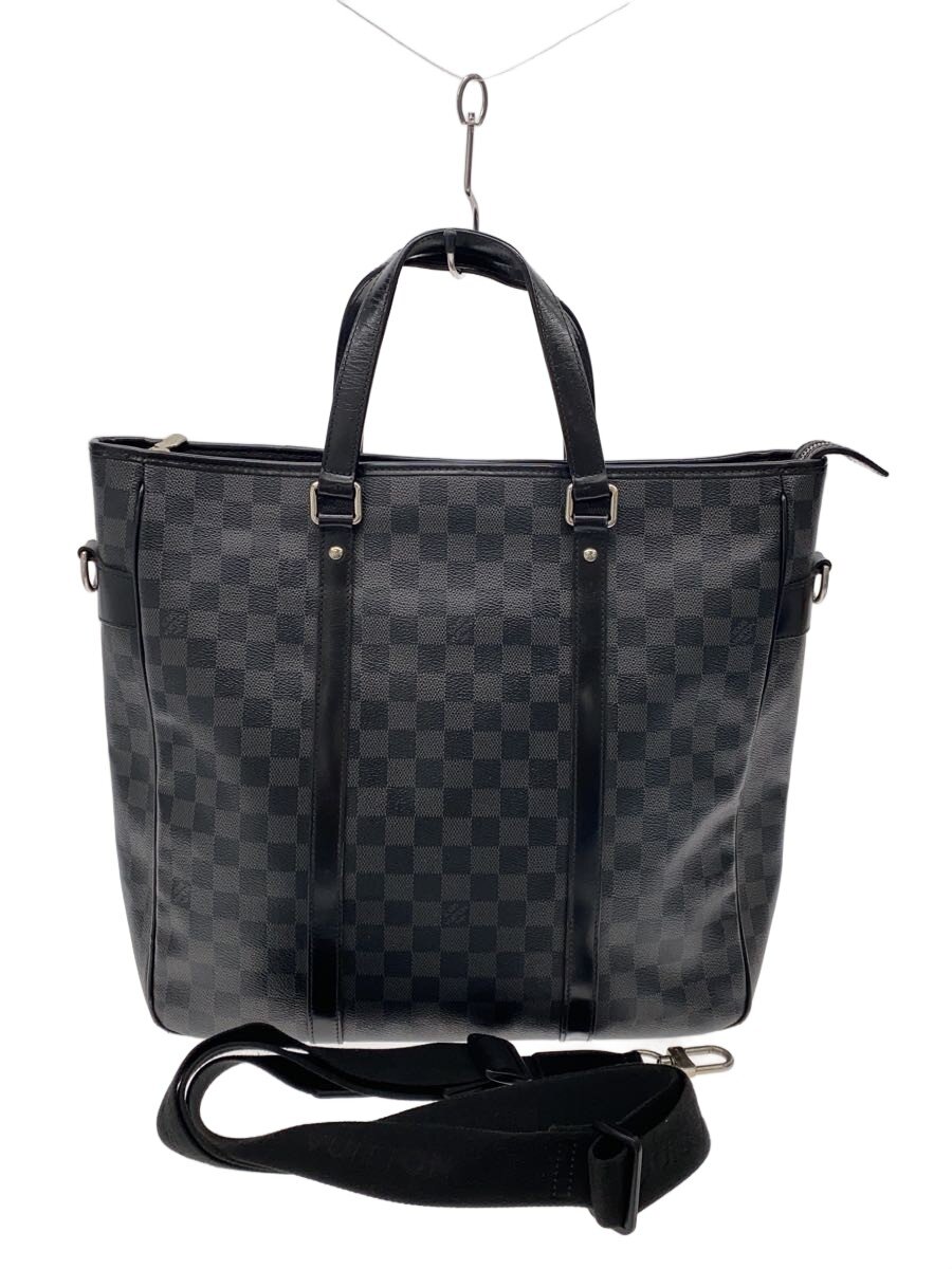【中古】LOUIS VUITTON◆タダオ_ダミエ・グラフィット/PVC/BLK【御徒面子】