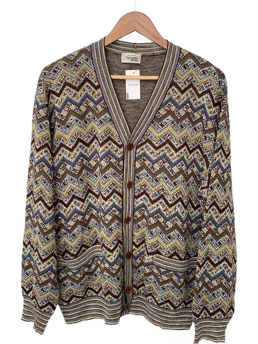 【中古】MISSONI SPORT◆ジレー(薄っぺら)/--/ナイロン/総柄【メンズウェア】