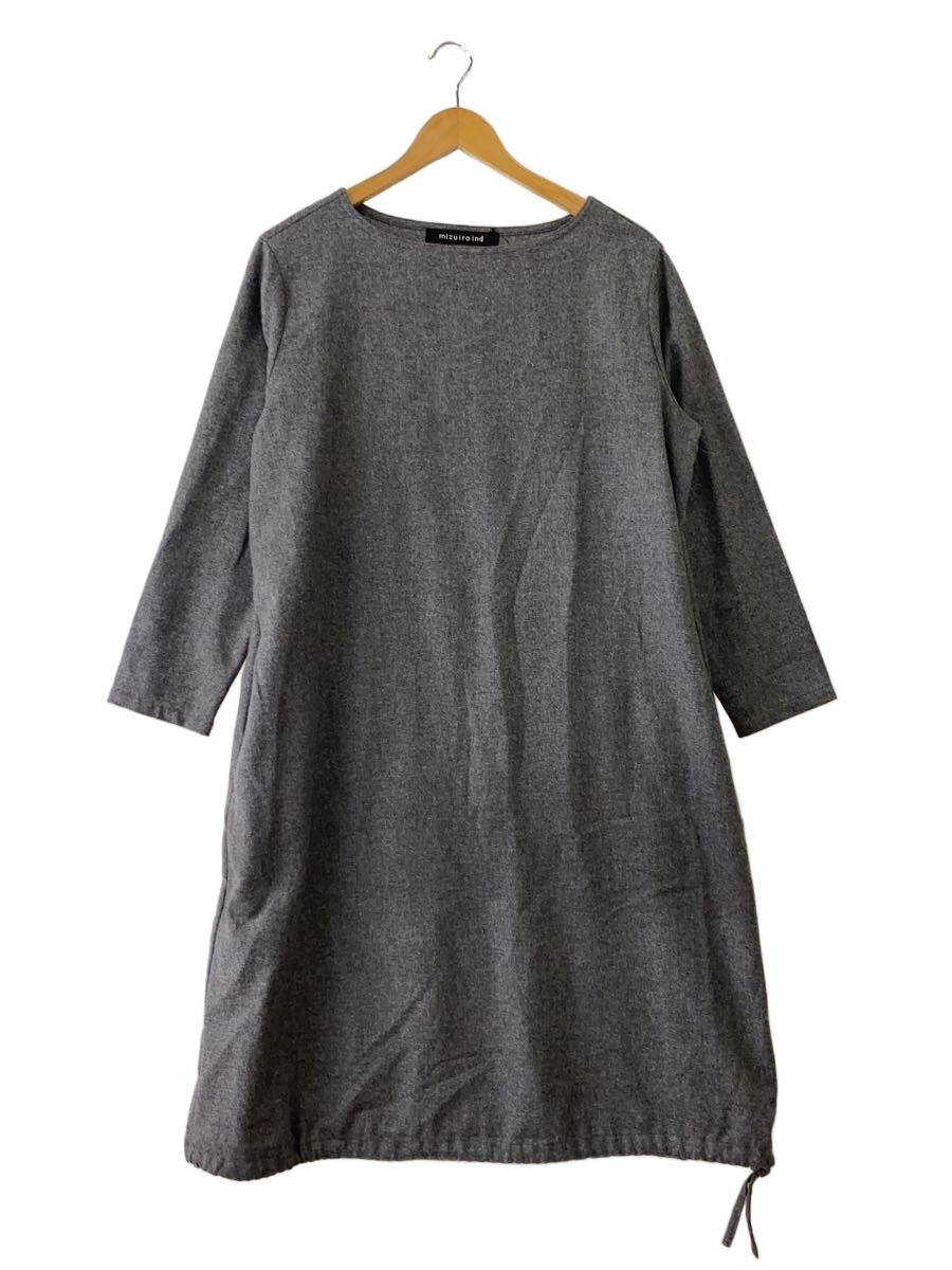 【中古】mizuiro ind◆長袖衣裳/FREE/羊毛/GRY【レディース御召しもの】