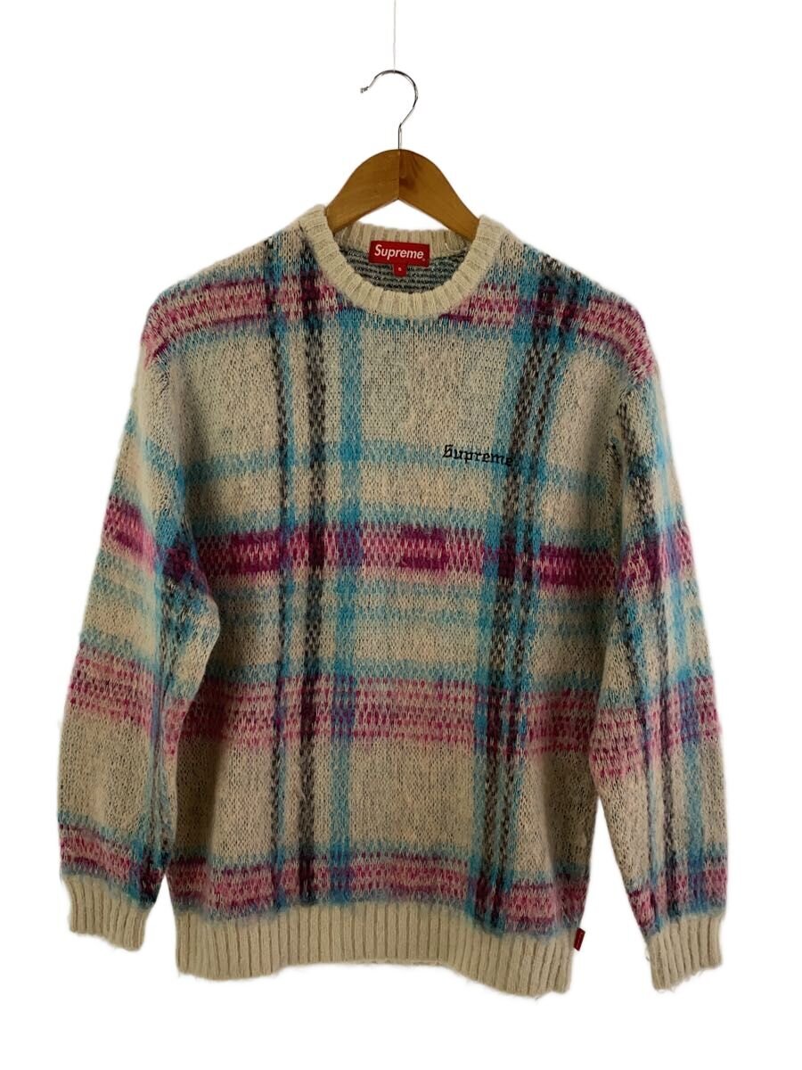 【中古】Supreme◆brushed plaid sweater/編み物・プルオーバー(朦々たる)/S/アクリル樹脂/マルチ色つや/照合のしるし//【メンズウェア】