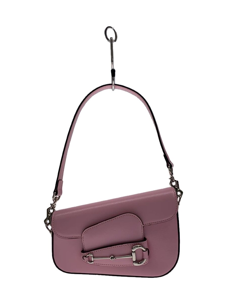 【中古】GUCCI◆ホールズビット 1955 ミニ ショルダーバッグ/なめし革/PNK/無地【御徒面子】
