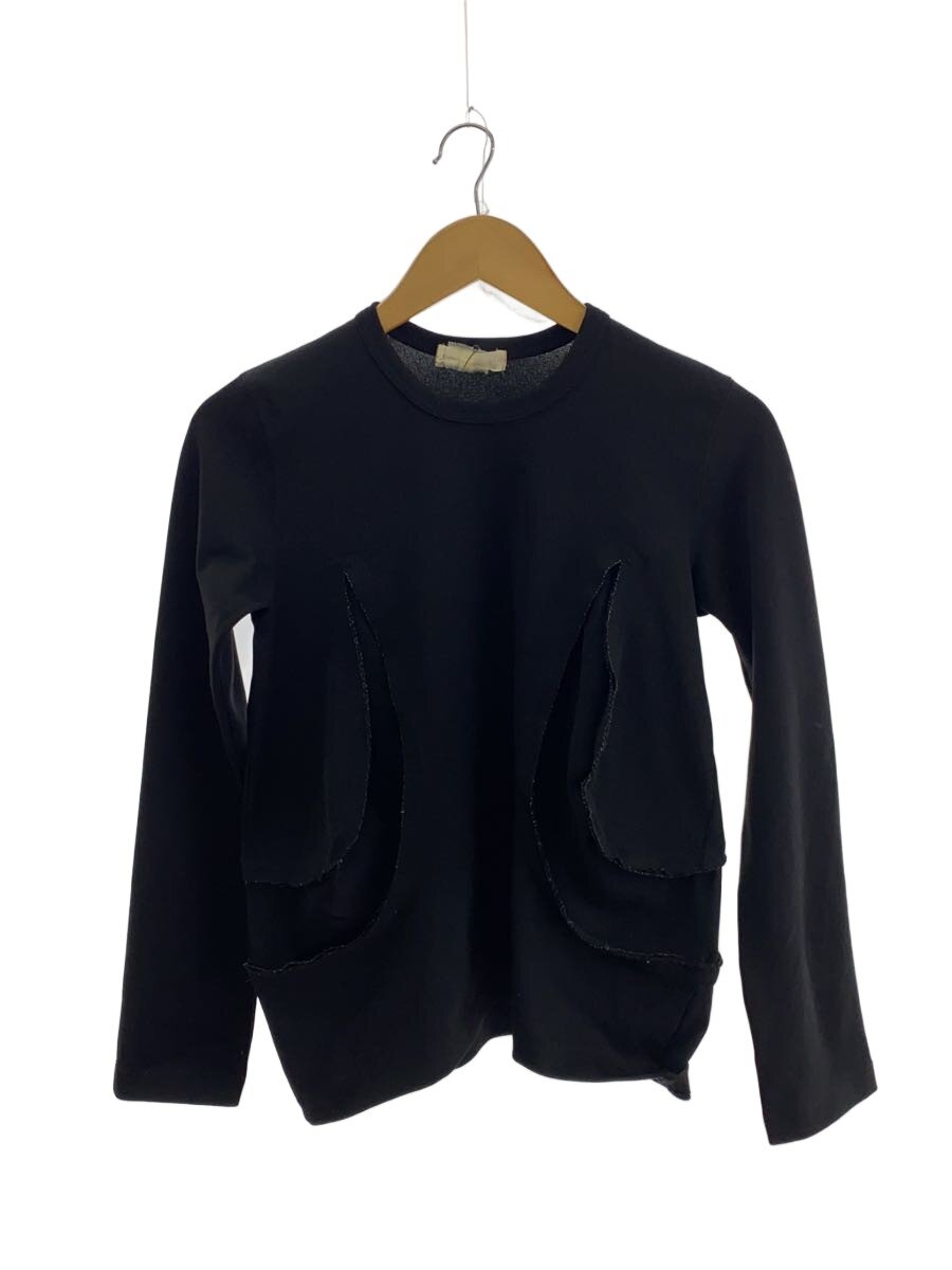 【中古】COMME des GARCONS◆長袖カットソー/XS/ポリエステル/BLK/無地/GT-T004//【レディースお召しもの】