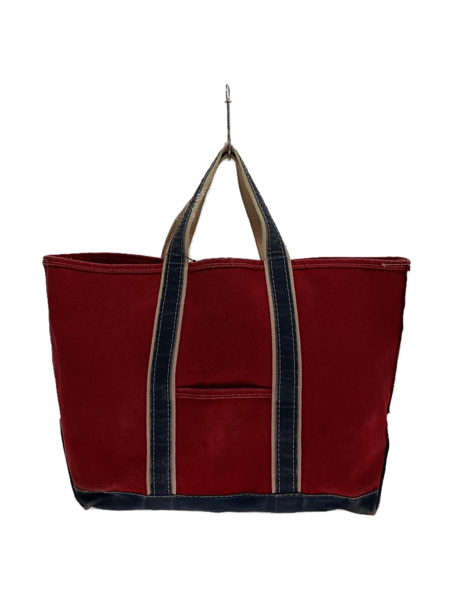 【中古】L.L.Bean◆ツートンタグ/デラックストートバッグ/帆布/RED/内側に不都合有【御徒面子】