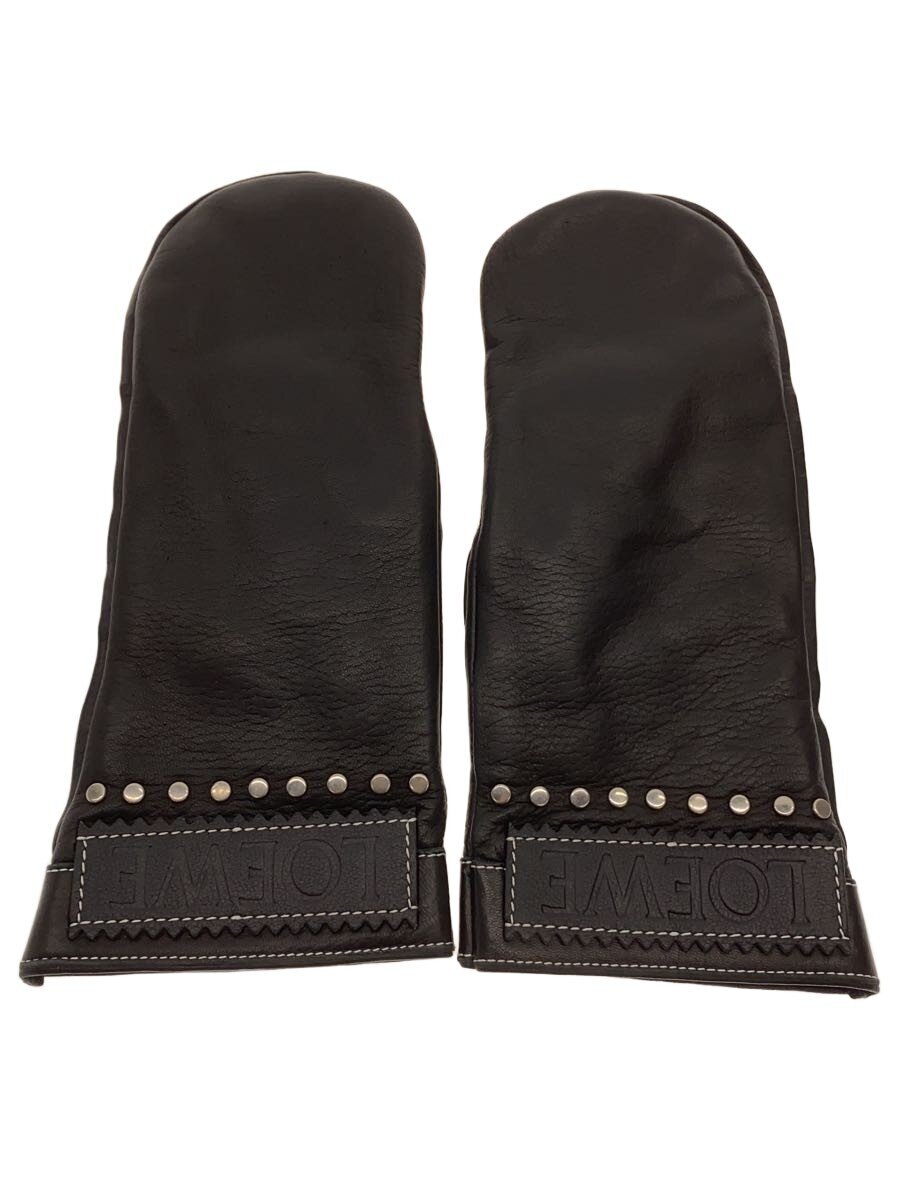 【中古】LOEWE◆Leather Moufle Gloves/スタッズ/手袋/レザー/BLK/メンズ【服飾雑貨他】|2nd STREET 店