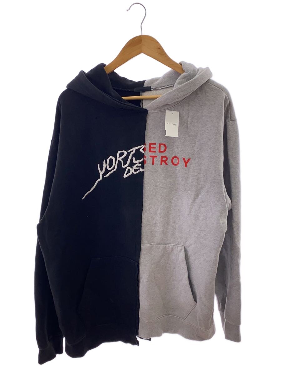 【中古】99%IS-◆パーカー/3/綿織物/GRY/BLK/NN08-PK01【メンズウェア】