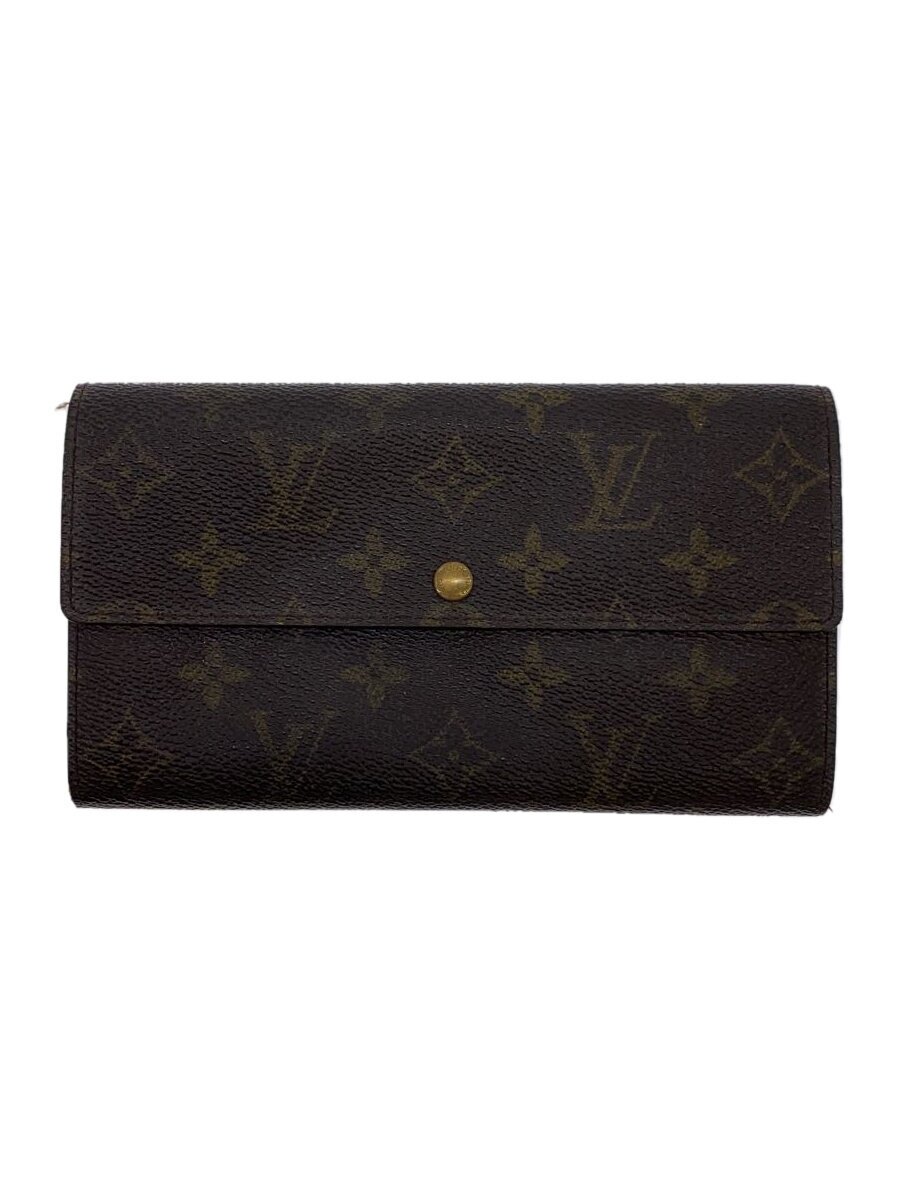 【中古】LOUIS VUITTON◆3)ポシェット・ポルト・モネ・クレディ_モノグラム・帆布_BRW/PVC/BRW/レディース【服飾雑貨他】