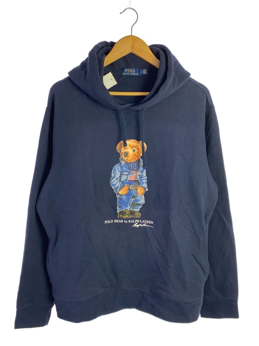 【中古】POLO RALPH LAUREN◆パーカー/L/コットン/NVY/ポロベア/星条旗//【メンズウェア】｜2ｎｄ STREET 店