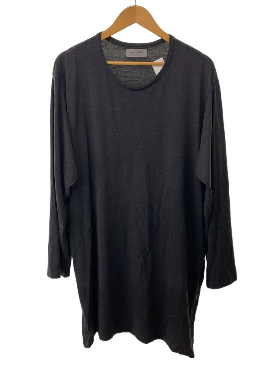 【中古】yohji yamamoto POUR HOMME◆長袖カットソー/3/羊毛/GRY/HL-T39-176【メンズウェア】