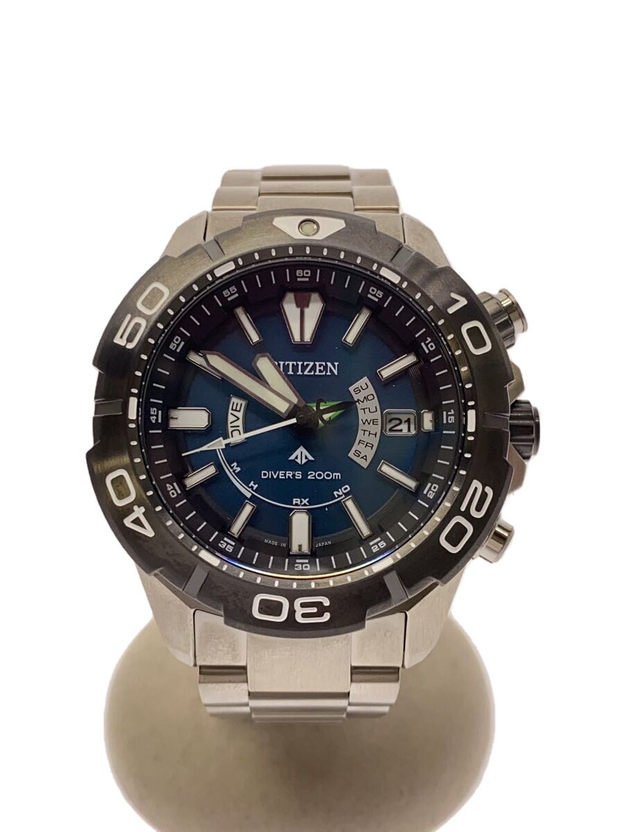 【中古】CITIZEN◆ソーラーウォッチ/アナログ/チタン/BLK/H112-R012487//【服飾雑貨他】
