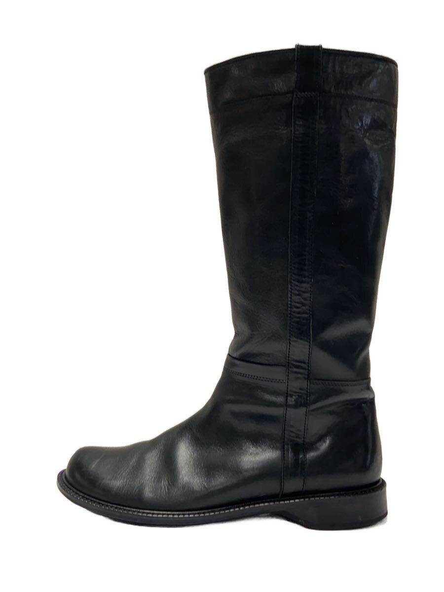 【中古】Y’s◆ロングブーツ/--/BLK/なめし革//【シューズ】