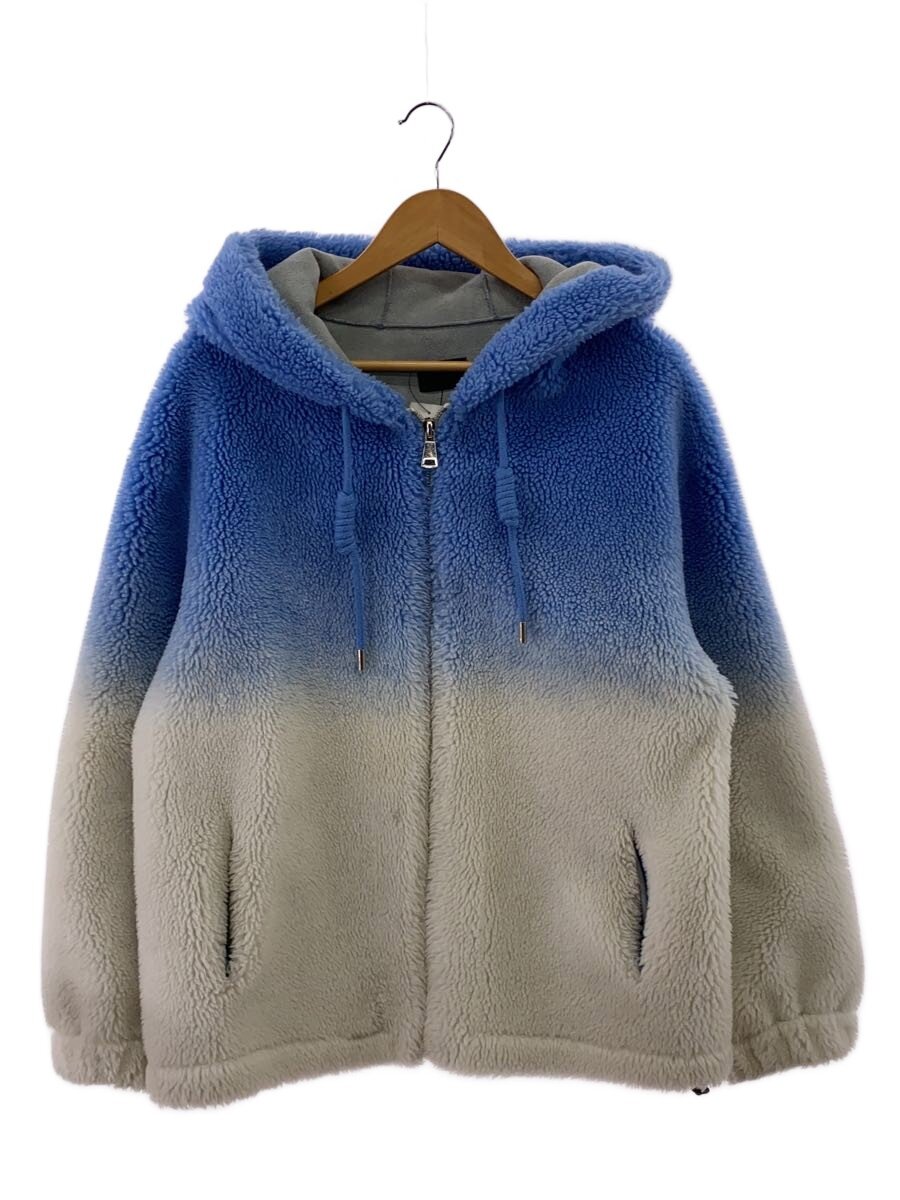 【中古】DANKE SCHON◆フード付きボアジャケット/--/ポリエステル/BLU/袖口汚れ有【メンズウェア】|2nd STREET 店