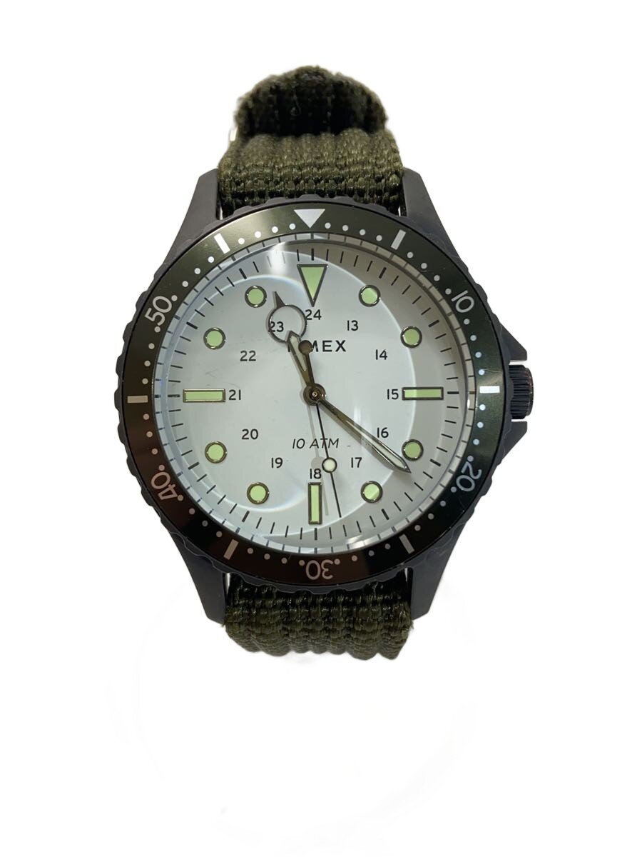 【中古】TIMEX◆石英ウォッチ/アナログ/--/WHT/KHK/TW2T75500【服飾雑貨他】