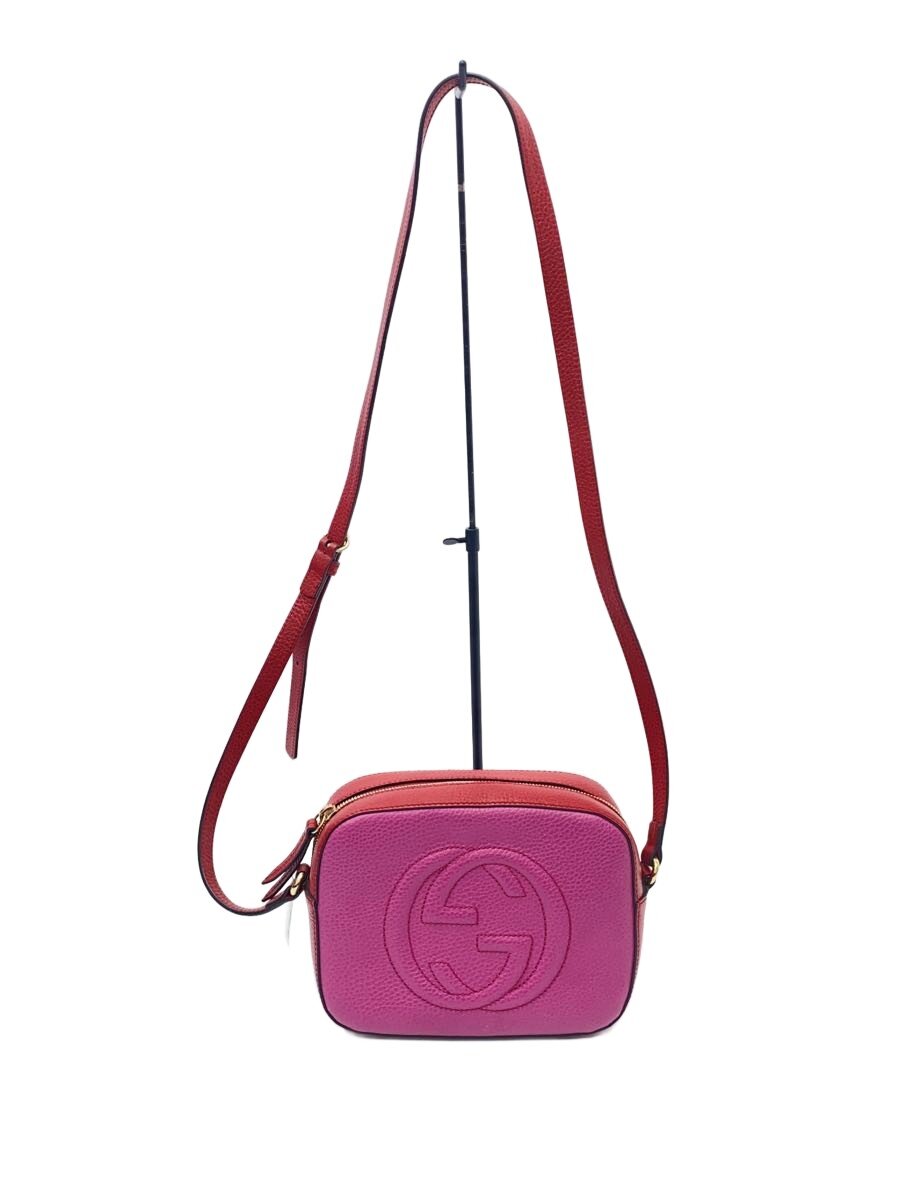 【中古】GUCCI◆ショルダーバッグ_ソーホー_ディスコ/レザー/PNK【バッグ】｜2ｎｄ STREET 店