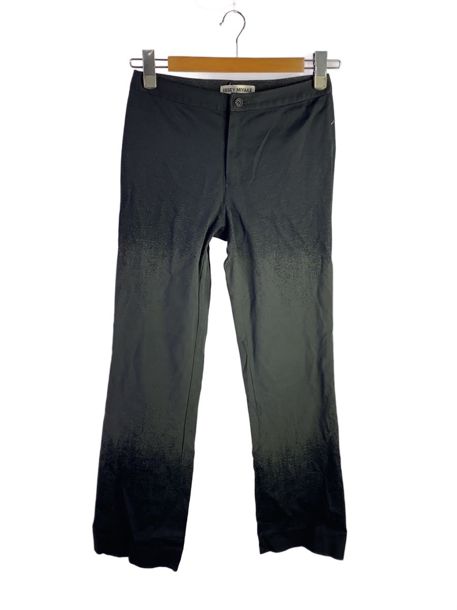 【中古】ISSEY MIYAKE◆フロッキーグラデーションパンツ/引っ切り無いズボン下/1/綿織物/BLK/IM01FF012//【レディースお召しもの】