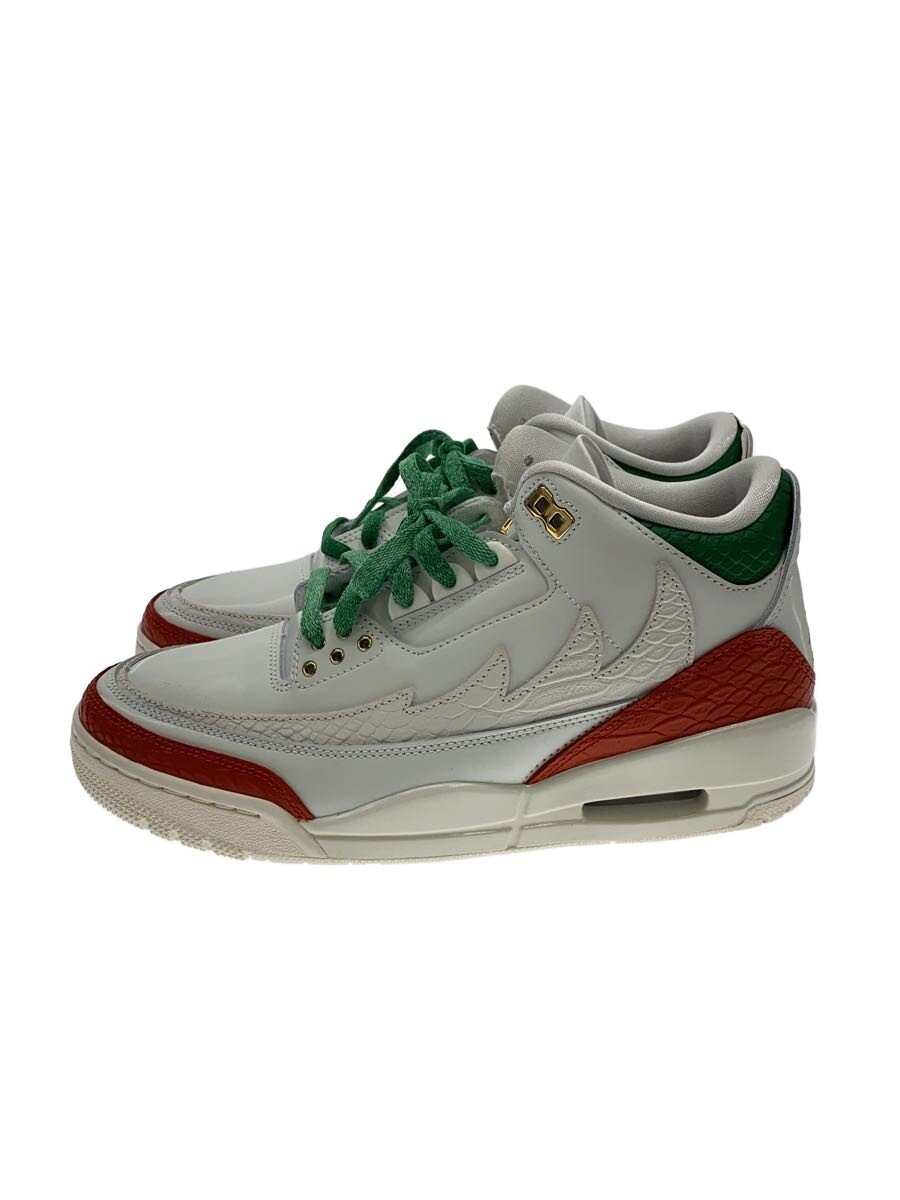 【中古】NIKE◆AIR JORDAN 3 RETRO_エア湖 ジョーダン 3 レトロ/27糎/白いこと/IO1752-100【シューズ】
