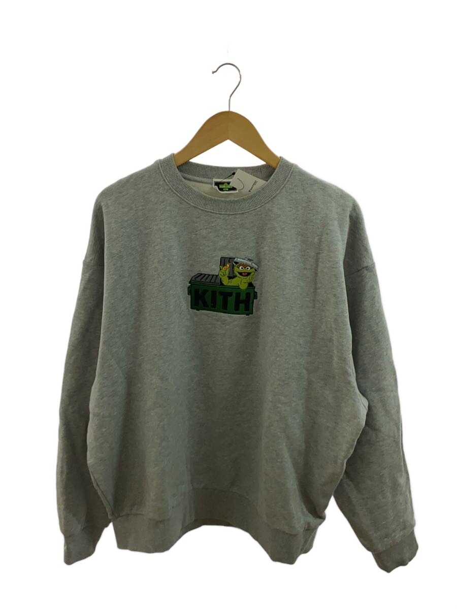【中古】KITH◆汗水/L/綿織物/GRY/KHM033070/SESAME STREET/OSCAR【メンズウェア】