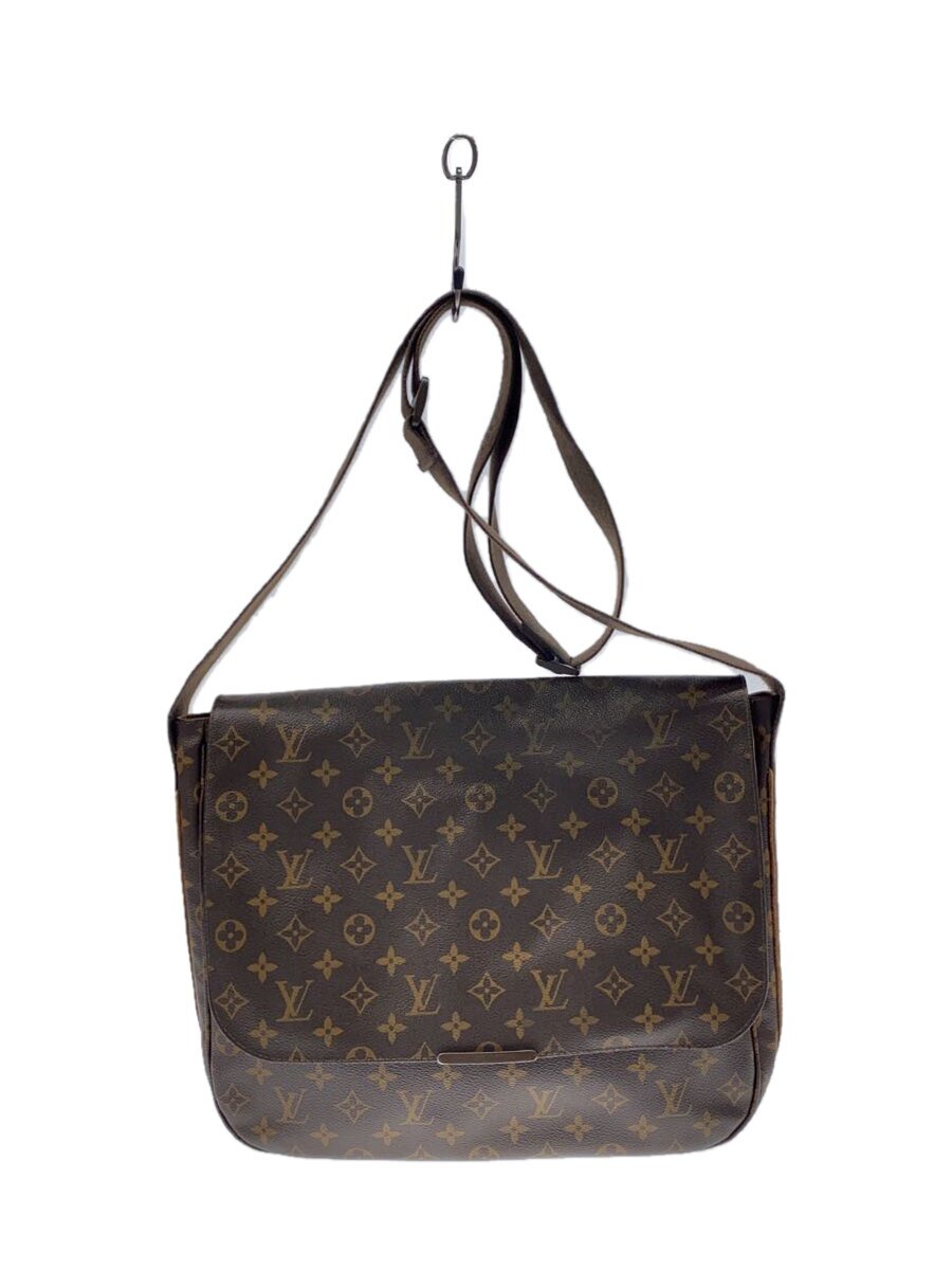 【中古】LOUIS VUITTON◆伝達人MM・ボブール_モノグラム・帆布_BRW/PVC/BRW//【御徒面子】