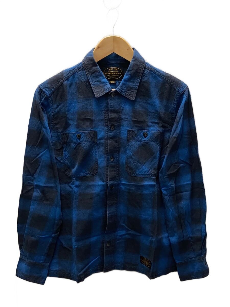 【中古】NEIGHBORHOOD◆B\u0026C/C-SHIRT.LS/長袖プルオーバー/S/綿織物/BLU/161ARNH-SHM04【メンズウェア】