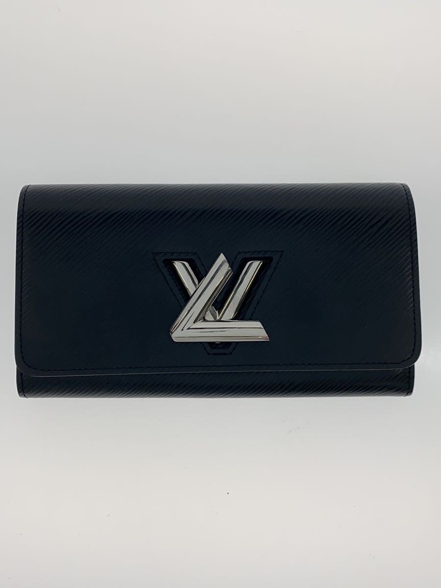 【中古】LOUIS VUITTON◆ボルト・フォイユ・ツイスト_エビ/長金入れ/M68309/なめし革/BLK/メンズ/金具キズ有【服飾雑貨他】