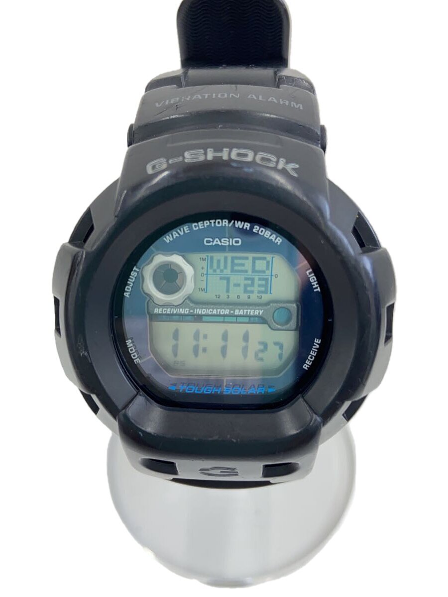 【中古】CASIO◆ソーラーウオッチ・G-SHOCK/デジタル/BLK【服飾雑貨他】